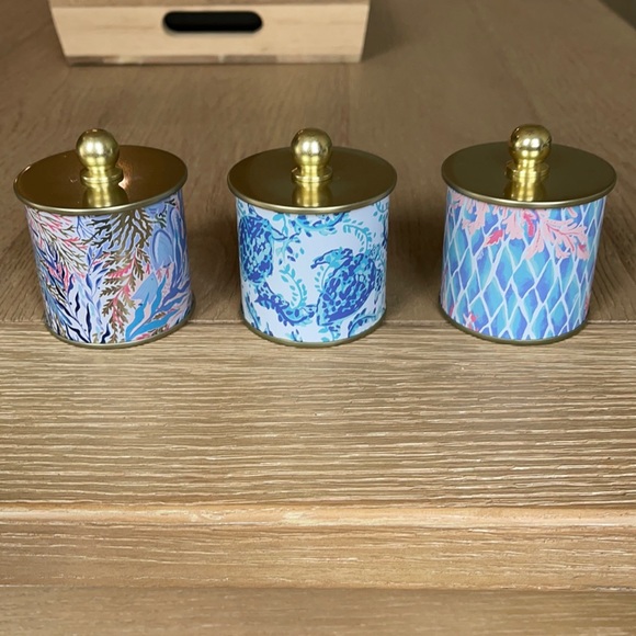 Lilly Pulitzer Other - *Price Firm* Lilly Pulitzer Votive Candle Set - Seaside Collection
